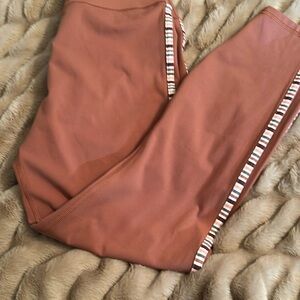 Spiritual Gangster Rust Leggings with Striped Detail